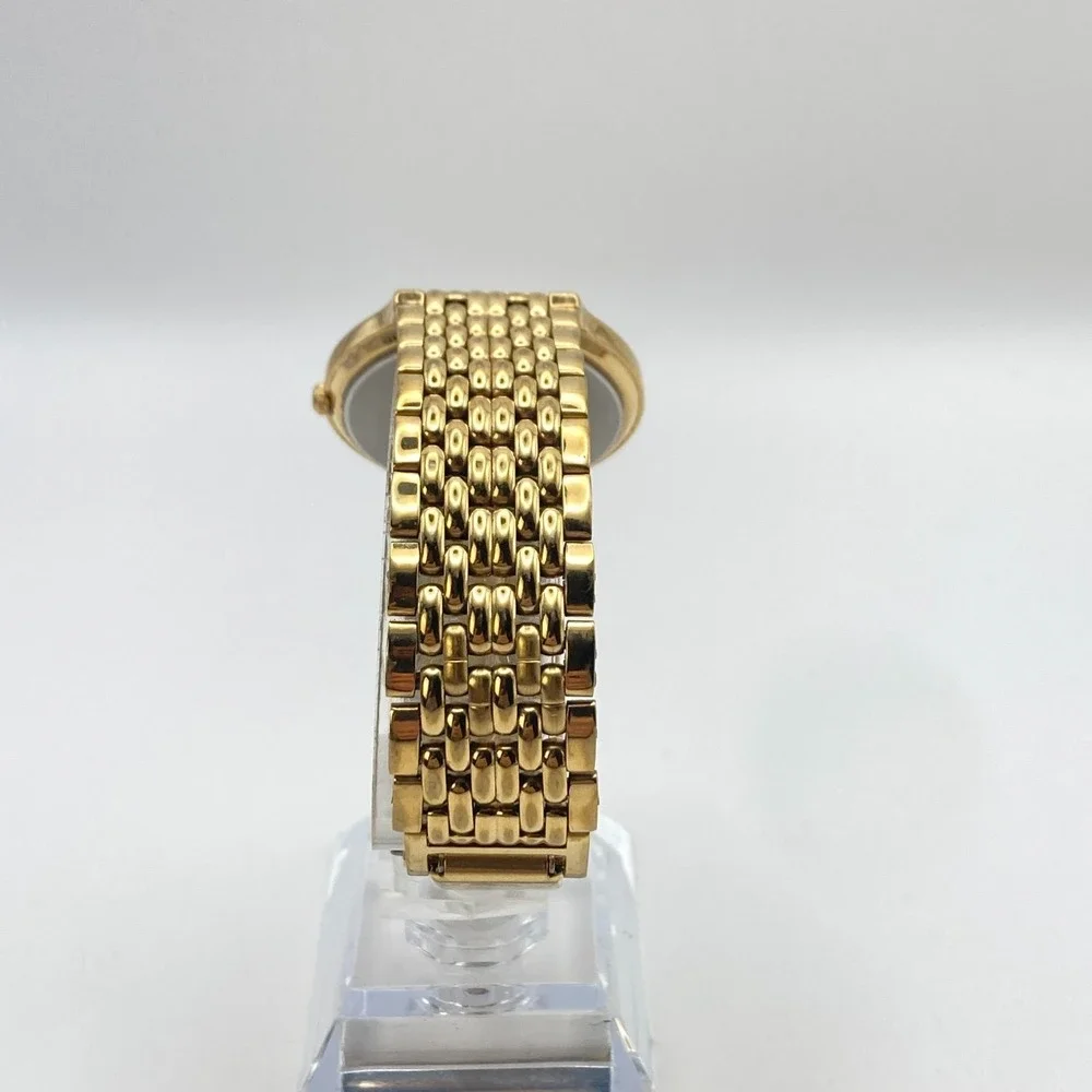 Vintage Seiko Men's Watch 34mm Gold Tone V701-6K69 New Battery SMALL 6.75